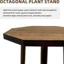 Plant Stand for Indoor Outdoor, 12x12in Large Octagon Wooden Plant Stand, Mid Century Modern Boho Stool for 5-15 Inch Pots, Sturdy Planter Stands