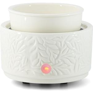 Wax Melt Warmer,Electric 3-in-1 Wax Melter,Ceramic Candle Wax Warmer Burner for Scented Waxs,Candle Warmer Scent Oil Burner Home Aromatherapy-White