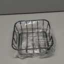 Metal Cocktail Napkin Holder for Bar, Flat Napkin Holder Caddy for Cocktail Napkins and Beverage Napkins, 5.7" x 5.7" x 2.2" Inside Size (Black)