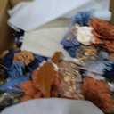 Ling's moment Wedding Artificial Flowers Package, Burnt Orange Navy Blue