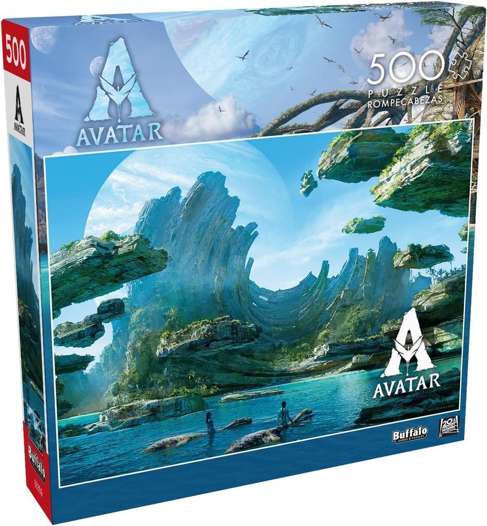 2 PCs Buffalo Games – Marvel - Season's Greeting from The Avengers - 500 Piece Christmas Jigsaw Puzzle - Festive Holiday Puzzles for Adults – Precision-Cut Pieces, Winter Artwork