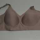 THE GYM PEOPLE Womens Wireless Seamless Bras Full Coverage Comfortable Bralette Invisible Everyday Tshirt Bra Padded (Large, Coffee)
