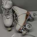 Roller Skates for Women or Men with Height Adjustable Rubber Stoppers Retro Suede Quad Roller Skates for Outdoor and Indoor (10, Gray)