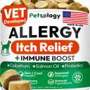 Dog Allergy Relief Chews Anti Itch & Itchy Skin Support for Dogs 70 Count, BB: 01/2029