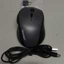 TECKNET Wireless Mouse Jiggler, USB-C Rechargeable Mouse, Silent Mouse Quiet Click, Build-in Mouse Mover, 6400 DPI Ergonomic Mouse, 2.4G Cordless Computer Mice for Mac, Laptop, Desktop, PC (Grey)