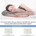 Travel & Camping Memory Foam Pillow, Travel Essentials, Hammock Pillows with Double-Layered Pillow Cover, Easy to Clean, Compact Travel Pillows for Sleeping (Grey)