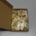 Boao 24 Pieces Christmas Artificial Glitter Poinsettia Flowers Xmas Flowers Wedding Christmas Tree New Year Ornaments(Gold)