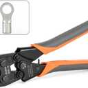 iCrimp Non Insulated Terminal Crimper, AWG 22-6 Ratchet Wire Crimper Tool for Battery Cable Terminal, Copper Butt Connector, Splice Wire Connectors