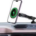 Phone Mount Holder for Ford Bronco 2021 2022 2023 2024 2025 2026 2/4 Door,Magnetic Wireless Charging,Magsafe Charger for Ford Bronco, for Ford Bronco Accessory with 5-Foot Cable (Not for Bronco Sport)