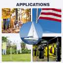 2 Pcs Flag Clips for Flagpole Rope,3.5 Inch Stainless Steel Flag Hooks for Flag Pole, Heavy Duty Swivel Snap Hooks for Flagpole, Dog Leash,Boat Rope,Swings