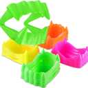 2 x Vampire Teeth Kids Size, Assorted Colors Fake Vampire Teeth for Kids, Vampire Fangs Costume, Dress-Up, Pretend Play, 12 Pack Halloween Teeth for Halloween Party Favors (Colorful)