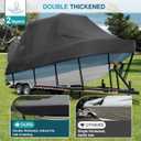 1200D Waterproof T-Top Boat Cover, Hard Top Boat Covers 24-26 ft, Black
Trailerable Heavy Duty Boat Covers With Motor Cover, Fits Center Console Boats With T-Top Roof, Beam Up To 108"