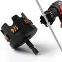 Nut Running Tool for Drill, Nut Zipper Drill Attachment for Fast Nut and Bolt Removal, Fits 1/4", 3/8", 1/2" Threaded Rods for Conduit Racks & Strut Systems