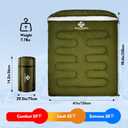 Double Sleeping Bag for Adults Men Women, XL Queen Size Two Person Sleeping Bag for All Season Camping Hiking Backpacking 2 Person Sleeping Bags for Cold Weather & Warm