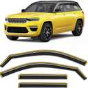 in-Channel Window Rain Guard for Fit for Jeep Grand Cherokee 5 Seats(Not for L 7 Seats) 2022-2025 Rain Guards Side Window Visors low profile Vent Visor Window Deflectors Vent Shades Accessories