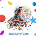 Hygloss Products Sequins and Spangles Variety Pack- Add Shimmer and Shine to Any Surface- 4 Ounce Bucket
