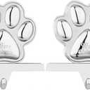 2 Pack Paw Christmas Stocking Holders for Mantle Paw Stocking Hanger for Fireplace Christmas Stocking Hangers for Mantel Stocking Hooks for Fireplace Mantel Clips for Christmas Decor (Silver Paw, 2)