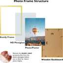 JCJMY 15x21.25 Puzzles Frame Gold, Wall Hanging 15 x 21.25 Picture Frame for 15 by 21.25 Poster Photo Canvas Picture Puzzles with Shatter Resistant Plexiglass, Gold