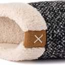 ULTRAIDEAS Women's Indoor Bedroom Slipper with Memory Foam, Gift for Women, Wool-Like House Shoe with Anti-Skid Rubber Sole for Ladies (5-6)