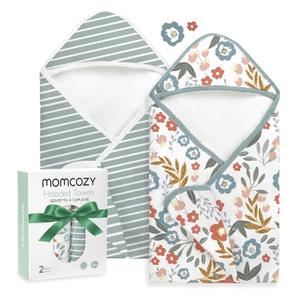 Momcozy Baby Towel with Hooded-2 Pack Soft Bath Towel Set-Shower Gifts or Bath Essential for Infant,Newborn, Toddler (28 X 28 Inch, Petite Blossom) Momcozy Baby Towel with Hooded-2 Pack Soft Bath Towel Set-Shower Gifts or Bath Essential for Infant,Newborn, Toddler (28 X 28 Inch, Petite Blossom)