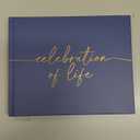 Lamare Funeral Guest Book for Memorial Service  Elegant Celebration of Life Guest Book and in Loving Memory Guest Book - Condolences Book for Funeral (Navy)