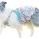 Floral Dog Dresses for Large Dogs Girl Bowknot Puppy Princess Dress Cute Cat Suspender Skirt Summer Pet Clothes S