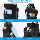 icolor Magnetic Gym Bag Water Bottle Carrier Holder with Phone Pockets & Shoulder Strap,Gym Magnetic Bag 5 Built-in Magnets Gym Accessories Organizer Sling Bottle Bag Pouch Sleeve
