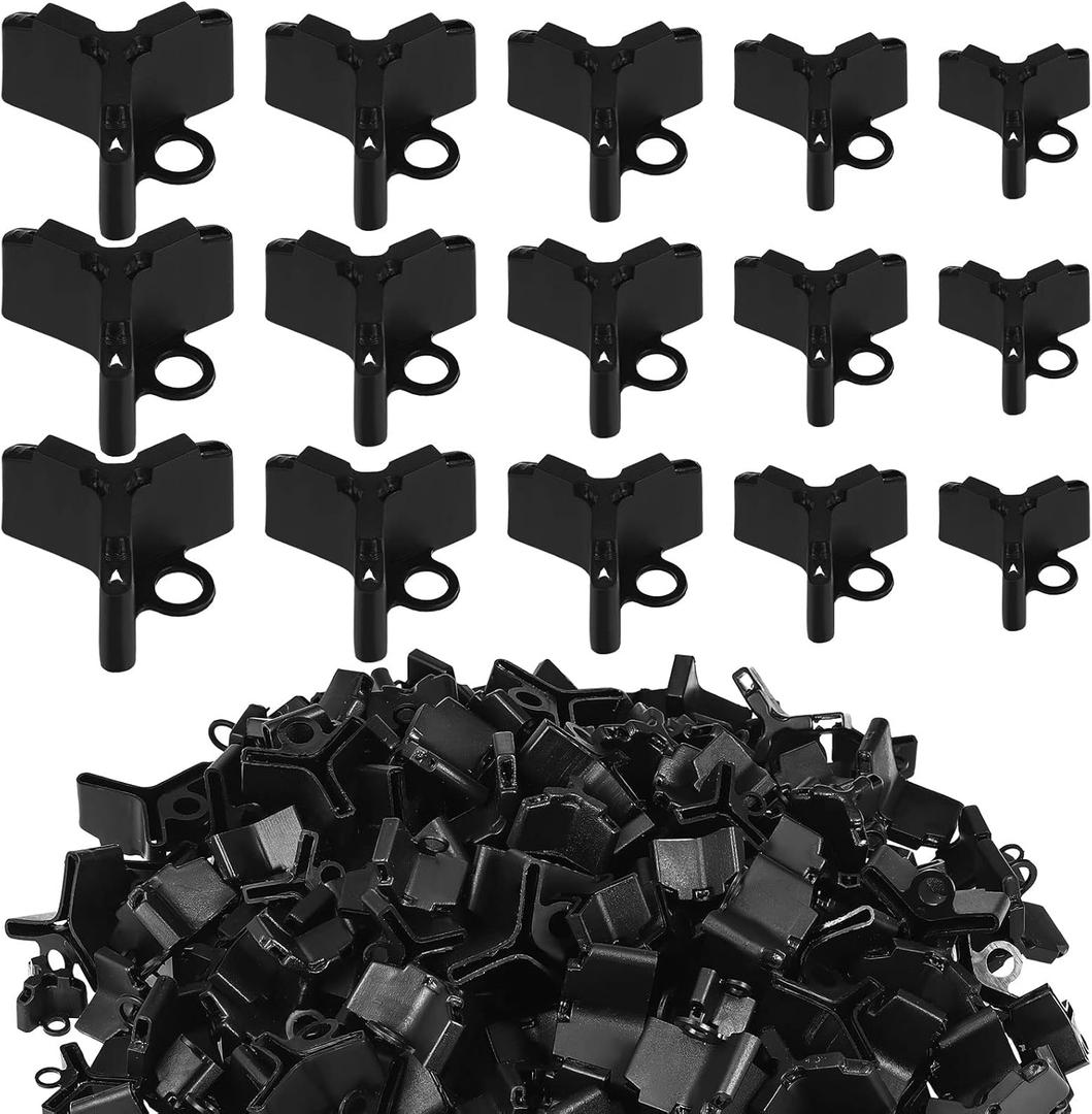 Leitee 300 Pcs Treble Hook Covers Assorted Sizes Fishing Hook Protector Bonnets Guard Safety Cap Protector, 5 Sizes (Black)