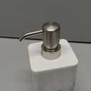 Suanti White Marble Style Hand Soap Dispenser, Refillable Liquid Decorative Soap Dispenser for Bathroom Countertop and Kitchen (14.5 Oz)