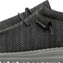 Hey Dude Men's Wally Sox | Mens Shoes | Men's Lace Up Loafers | Comfortable & Light-Weight (11, Charcoal)