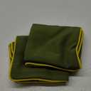 Phantoscope Pack of 2 Outdoor Waterproof Throw Pillow Covers with Contrast Piping, Decorative Square Cushion Case Patio Pillows for Couch Tent Sunbrella, Dark Green 12x20 inches