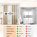 Gold Double Curtain Rods for Windows 66 to 120 Inch, 1 Inch Adjustable Decorative Crystal Long Dual Curtain Rod, Heavy Duty Vintage Double Drapery Pole with Gold Foil Finials for Living Room