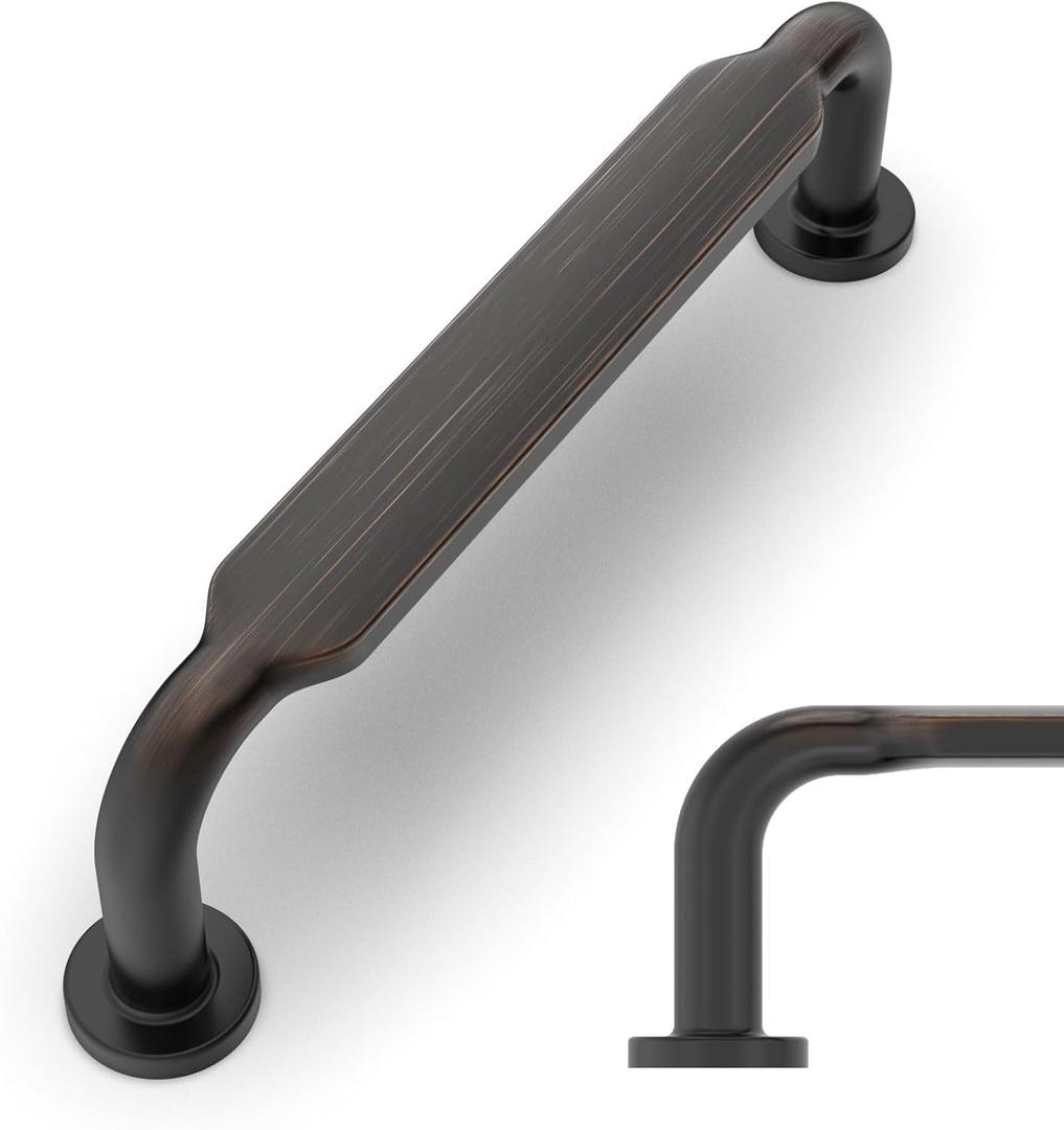 Amerdeco 15 Pack Oil Rubbed Bronze Cabinet Pulls 3-3/4 Inch(96mm) Hole Centers Kitchen Cabinet Handles Solid Zinc Alloy Cabinet Hardware Drawer Pulls ZH0051