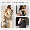 VONAL Diaper Bag Backpack, Lightweight Baby Diaper Bags, Travel Large Diaper Bag with Changing Station, Pink Diaper Backpack for Boys Girls Newborn with Insulated Pockets, Stroller Straps
