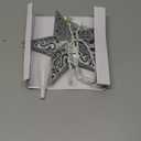 8.5" Lighted Silver Glitter Star Cut Out Design Christmas Tree Topper - Clear Lights, White Wire