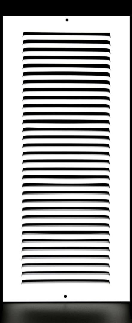HVAC Premium 8'' x 28'' [Duct Opening] Flat Stamped Steel Return Air Grille - Sidewall and Ceiling - HVAC Vent Duct Cover - White [Outer Dimensions: 9.75''w X 29.75''h]