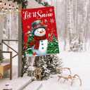 Winter Flag Set - Snowman & Cardinal - 28x40 & 12x18 Double Sided Christmas & Holiday Yard Flag (House + Garden Flags)