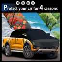 Half Car Cover Car Cover for Sunshade Half Car Body Cover Snow Cover Waterproof Universal Black 210D with Cotton (Small/Medium Size Pickup -Crew Cab)