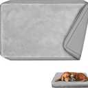 Explore Land Waterproof Dog Bed Cover Machine Washable Fluffy Dog Bed Replacement Cover, 48Lx36Wx4H inch, Gray
