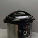 MegaChef 12 Quart Digital Pressure Cooker with 15 Preset Options and Glass Lid, Silver