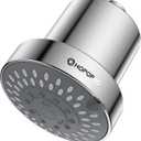 Filtered Shower Head with 5 Modes, HOPOPRO High Pressure Showerhead with Filter, 2-In-1 Fixed Showerhead Filter for Hard Water, Remove 99% Chlorine, Improves Skin Hair Condition (4 Inch Silver) (Chrome Polished)
