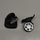 1 Pair Luggage Wheels Replacement, 360 Degree Rotation Trunk Wheels Spare Part Universal Wheel Suitcase Wheel Repair Mute Double Row Wheels for Luggage Suitcase Trolley