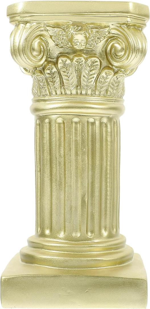 Roman Pillar Greek Column Statue Greek Column Figurine Sculpture Indoor Outdoor Decoration Candelabra for Dinner Wedding Golden