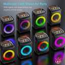 HWWR Karaoke Machine with 2 Microphones, Portable Bluetooth Karaoke Speaker for Adults, Home Party Speaker with DJ Light for Outdoor, Events, Gathering, PA System Support TV Connectivity