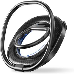 Wetosea Magnetic Phone Grip Holder for MagSafe Ring Stand Holder 360 Rotation Phone Kickstand Super Magnet Ring Grip Compatible with MagSafe Accessories for iPhone 17 Pro Max Air&Android (Black)