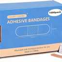 Adhesive Bandages 3/4" x 3" inch,1000 Count Bulk Plastic PE Strip Bandage, Waterproof, NonStick Pad, Breathable Small Wound Bandages for First Aid Kit Refill, Classroom, Office, Workplace