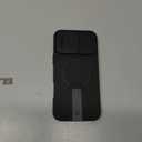 SURITCH for iPhone 16 Pro Max Case with Magnetic Camera Slide Cover and Adjustable Kickstand, Compatible with MagSafe, Shockproof Bumper Case Slim Protective Cover 6.9 Inch, Black