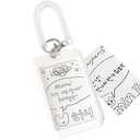 YAHUIPEIUS Acrylic Photocard Holder Keychain Photo Card Holders 3 Inch ID Badge Holder Bus Credit ID Bank Card Holders (Square White)