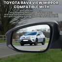 Left Driver Side Mirror Compatible with Toyota RAV4 2013-2018 Heated with Blind Spot Detection with Turn Signal Light Power Glass Manual Folding 8 Pins Black
