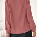 dowerme Womens Tops 2026 Spring V Neck T-Shirts Long Sleeve Shirts Lace Crochet Work Blouses Dressy Casual Loose Tunics (M)